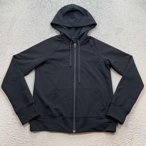 Theory Hoodie Women's Size Small Black Running Training Long Sleeve Full Zip